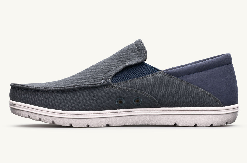 Lems Slip On Sko Drifter Dame Grå Marineblå | MIB2784GL