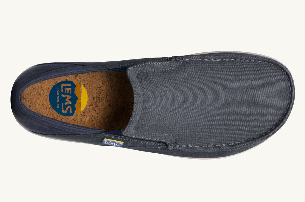 Lems Slip On Sko Drifter Dame Grå Marineblå | MIB2784GL