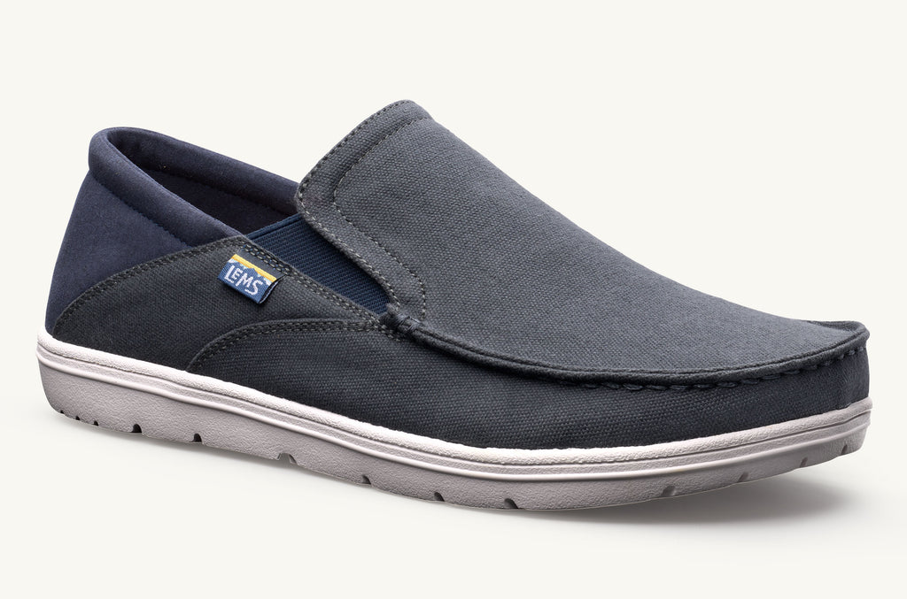 Lems Slip On Sko Drifter Dame Grå Marineblå | MIB2784GL